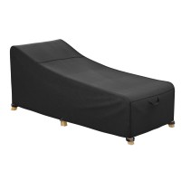 Ibirdie Outdoor Chaise Lounge Cover 76L X 32W X 32H Inch Waterproof Patio Furniture Covers Lawn Pool Chair Cover 1 Pack Black