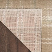 Nourison Grafix Plaid Taupe 5'3