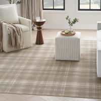 Nourison Grafix Plaid Olive 7'10