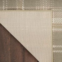 Nourison Grafix Plaid Olive 7'10