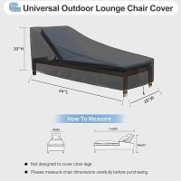 Outdoorlines Outdoor Waterproof Patio Chaise Lounge Chair Cover Uv Resistant Lounger Covers Heavy Duty Weatherproof Patio Sofa