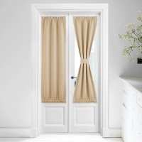 Nicetown Door Curtain Panel Thermal Insulated Front Door Side Light Block Privacy Protect Decoration For Frontback Entry Way