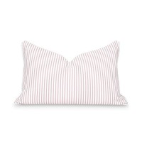 Hofdeco Premium Coastal Patio Indoor Outdoor Lumbar Pillow Cover Only 12X20 Water Repellent For Backyard Couch Blush Pink