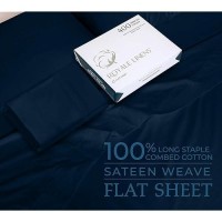 400 Thread Count 100 American Grown Cotton Flat Sheet Cooling Sheets Queen Sheets Luxury Sateen Weave Queen Flat Sheet