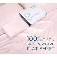 400 Thread Count 100 American Grown Cotton Flat Sheet Cooling Sheets Queen Sheets Luxury Sateen Weave Queen Flat Sheet