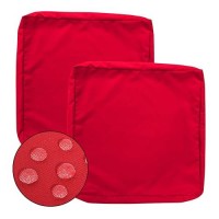 Gueglsa Waterproof Outdoor Cushion Covers 22X22X4  Patio Replacement Cushion Slipcovers  High Uv Resistant Chair Cushion Slip Cover  Set Of 2  Red