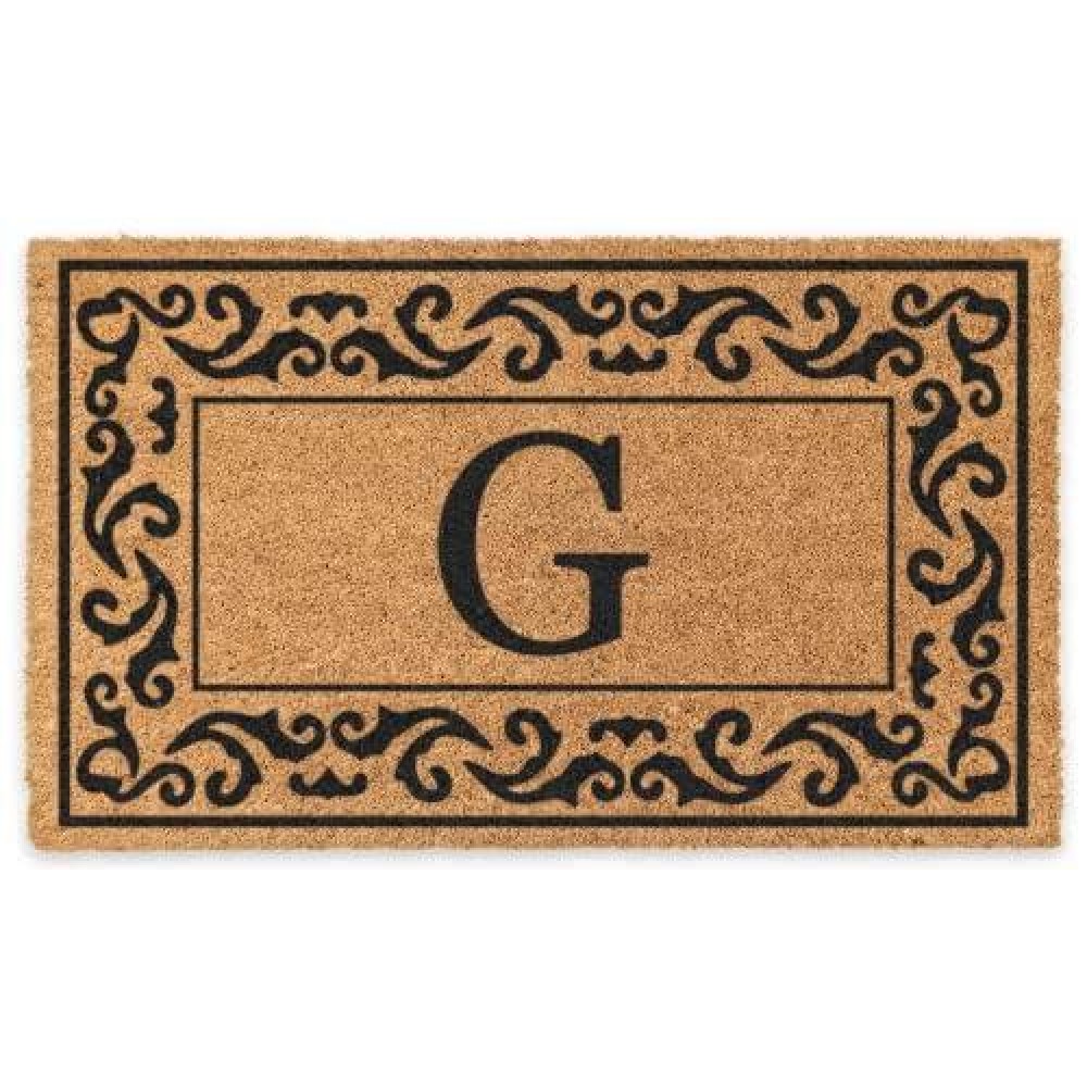 Coco Mats N More Personalized Door Mat With Monogram For Outdoor Indoor Nonslip Coco Coir Front Doormat With Vinyl Backing