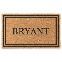 Coco Mats N More 14 X 22 Black Coir Personalized Door Mat Welcome Mats With Vinyl Backing Tough Coir Bristles Cleans D