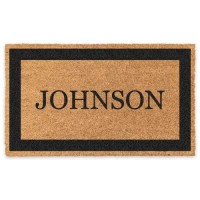 Coco Mats N More 14 X 22 Black Coir Personalized Door Mat Welcome Mats With Vinyl Backing Tough Coir Bristles Cleans D