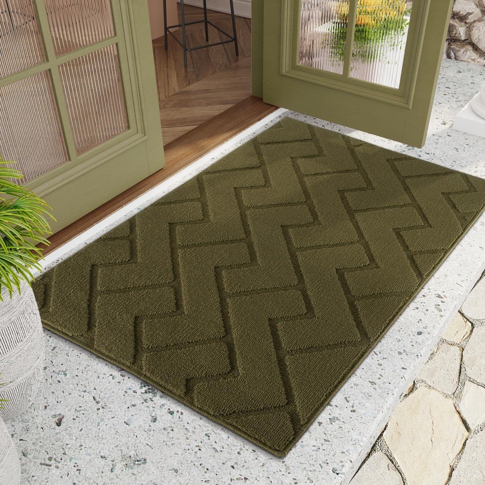 Hicorfe Indoor Doormat Front Back Door Mat Rubber Backing Non Slip Door Mats 32X48 Absorbent Resist Dirt Entrance Doormat In