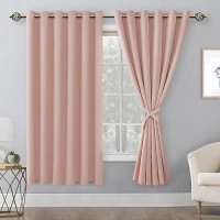 Hiasan Grommet Blackout Curtains For Bedroom 70 X 63 Inches Thermal Insulated Light Blocking Window Drapes For Living Roomdo