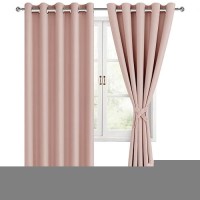 Hiasan Blackout Curtains For Bedroom 60 X 63 Inches Length Thermal Insulated Noise Reducing Window Curtains For Living Room