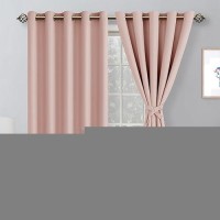 Hiasan Blackout Curtains For Bedroom 60 X 63 Inches Length Thermal Insulated Noise Reducing Window Curtains For Living Room