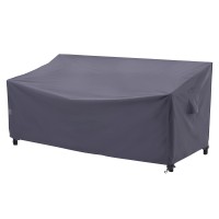 F&J Outdoors Waterproof Uv Resistant L Shaped 3 Seater Cushion Patio Sofa Cover, Grey, 87