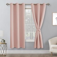 Hiasan Room Darkening Curtains For Bedroom Blackout Noise Reducing Energy Saving Window Curtain Panels Sewn With Tiebacks Se