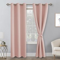 Hiasan Grommet Blackout Curtains For Bedroom 42 X 84 Inches Long Thermal Insulated Light Blocking Window Curtains For Living