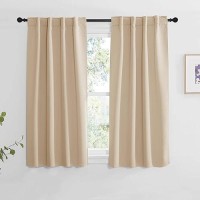 Nicetown Window Treatment Curtains Room Darkening Drapes Biscotti Beige Color 34 Width X 54 Drop Each Panel 2 Panels Set C