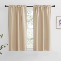 Nicetown Window Treatment Curtains Room Darkening Drapes Biscotti Beige Color 34 Width X 54 Drop Each Panel 2 Panels Set C