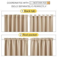 Nicetown Window Treatment Curtains Room Darkening Drapes Biscotti Beige Color 34 Width X 54 Drop Each Panel 2 Panels Set C