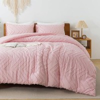 Litanika Pink Full Comforter Sets Lightweight Fluffy Bedding Comforter Sets For Bed 3 Pieces Down Alternative Comforter Bed Se