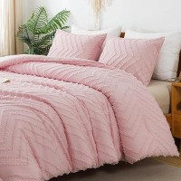 Litanika Pink Full Comforter Sets Lightweight Fluffy Bedding Comforter Sets For Bed 3 Pieces Down Alternative Comforter Bed Se