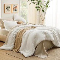 Bedsure Twin Comforter Set White 5 Pieces Lightweight Twin Bedding Sets Boho Bed In A Bag With Comforter Sheet Pillowcase