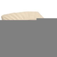 Royale Linens 300 Thread Count 100 Long Staple Combed Cotton Fitted Sheet Super Soft Deep Pocket Bottom Sheet Cream Fitted