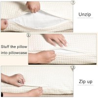 Phf Ultra Soft Waffle Weave Body Pillowcase 20 X 54 No Insert Breathable Skinfriendly Body Pillow Sham With Zipper Dec