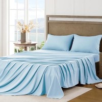 Freshculture California King Sheet Sets Brushed Microfiber Deep Pockets Easy Care Cooling Breathable Bed Sheets 4 Pi