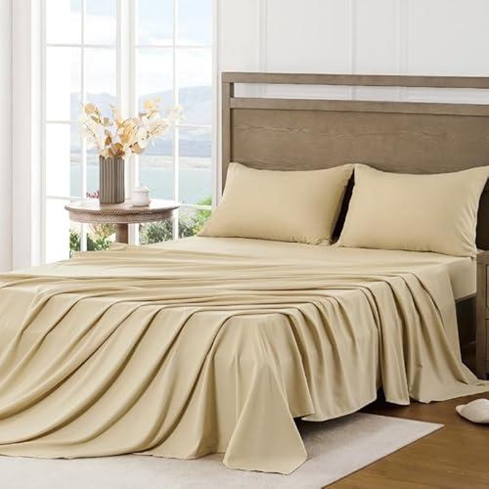 Freshculture Twin Xl Sheets Ultra Soft Twin Extra Long Sheets Brushed Microfiber Deep Pockets Easy Care Cooling Brea