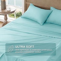 Freshculture Queen Sheet Set Ultra Soft Sheets For Queen Size Bed Brushed Microfiber Deep Pockets Easy Care Cooling