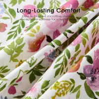 Freshculture Floral Bed Sheets Ultra Soft King Size Sheets Set Brushed Microfiber Floral Sheets Deep Pockets Easy Care