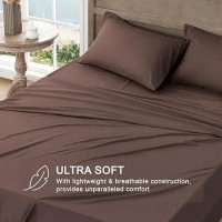 Freshculture Queen Sheet Set Ultra Soft Sheets For Queen Size Bed Brushed Microfiber Deep Pockets Easy Care Cooling