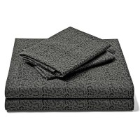 Freshculture Printed Bed Sheets Ultra Soft Twin Xl Sheets Brushed Microfiber Black Leopard Sheets Deep Pockets Easy Care