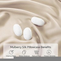 Infiixso Mulberry Silk Pillowcase For Hair And Skin  Silk Pillow Cases Queen Size Set Of 2 With Hidden Zipper 20X30 Inches  Ultra Smooth And Soft Cooling Pillow Cases For Hot Sleepers(Beige  2 Pack)