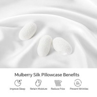 Infiixso Mulberry Silk Pillowcase For Hair And Skin  Silk Pillow Cases King Size With Hidden Zipper 20X40 Inches  Extraordinary Smooth And Soft Cooling Pillow Cases For Hot Sleepers(White  1 Pack)