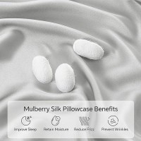 Infiixso Mulberry Silk Pillowcase For Hair And Skin  Silk Pillow Cases Standard Size With Hidden Zipper 20X26 Inches  Ultra Smooth And Soft Cooling Pillow Cases For Hot Sleepers(Light Grey  1 Pack)