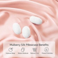 Infiixso Mulberry Silk Pillowcase For Hair And Skin  Silk Pillow Cases King Size With Hidden Zipper 20X40 Inches  Extraordinary Smooth And Soft Cooling Pillow Cases For Hot Sleepers(Coral  1 Pack)