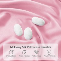 Infiixso Mulberry Silk Pillowcase For Hair And Skin  Silk Pillow Cases Standard Size With Hidden Zipper 20X26 Inches  Extraordinary Smooth And Soft Cooling Pillow Cases For Hot Sleepers(Pink  1 Pack)