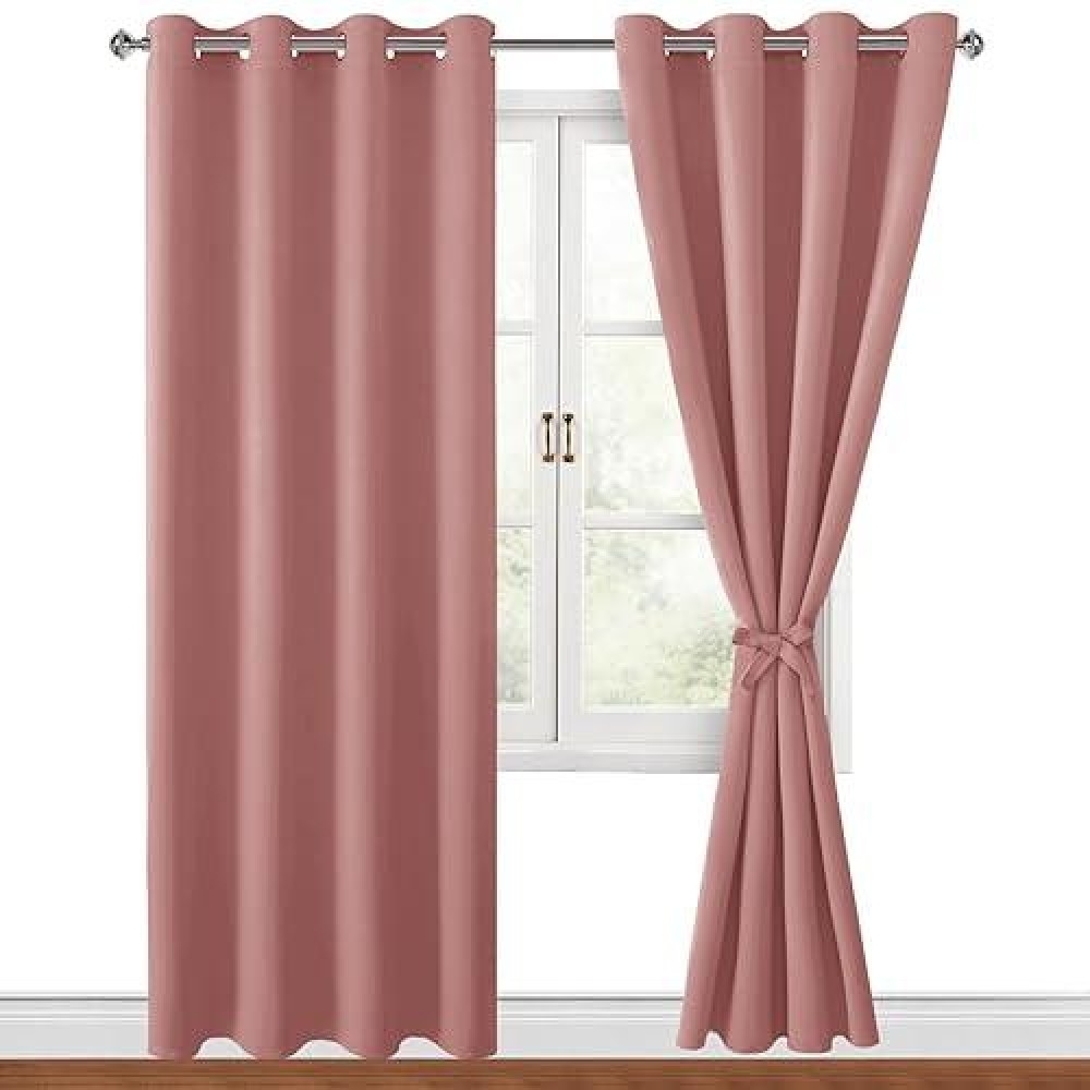 Hiasan Blackout Curtains For Bedroom 52 X 96 Inches Long Thermal Insulated Energy Saving Window Curtains For Living Room 2