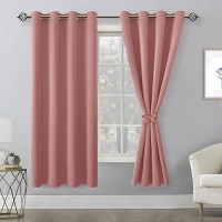 Hiasan Blackout Curtains For Bedroom 52 X 63 Inches Length Thermal Insulated Energy Saving Window Curtains For Living Room