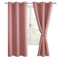 Hiasan Room Darkening Curtains For Bedroom Noise Reducing Energy Saving Blackout Window Curtain Panels Sewn With Tiebacks Se