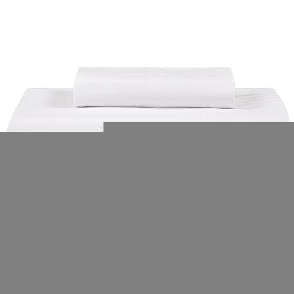 Royale Linens 300 Thread Count 100 Long Staple Combed Cotton Striped Sheet Set 3 Piece Twin Bed Sheet 1 Fitted Sheet 1 Fla