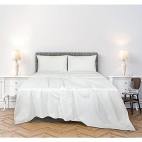 Royale Linens 300 Thread Count 100 Long Staple Combed Cotton Narrow Stripe Sheet Set 4 Piece Queen Bed 1 Fitted Sheet 1 Fl