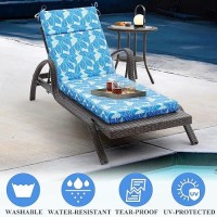 Filuxe Chaise Lounge Cushions Outdoor Furniture Highdensity Foam Chair Cushion With Ties Weather Fade Resistant Patio Rec