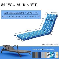 Filuxe Chaise Lounge Cushions Outdoor Furniture Highdensity Foam Chair Cushion With Ties Weather Fade Resistant Patio Rec