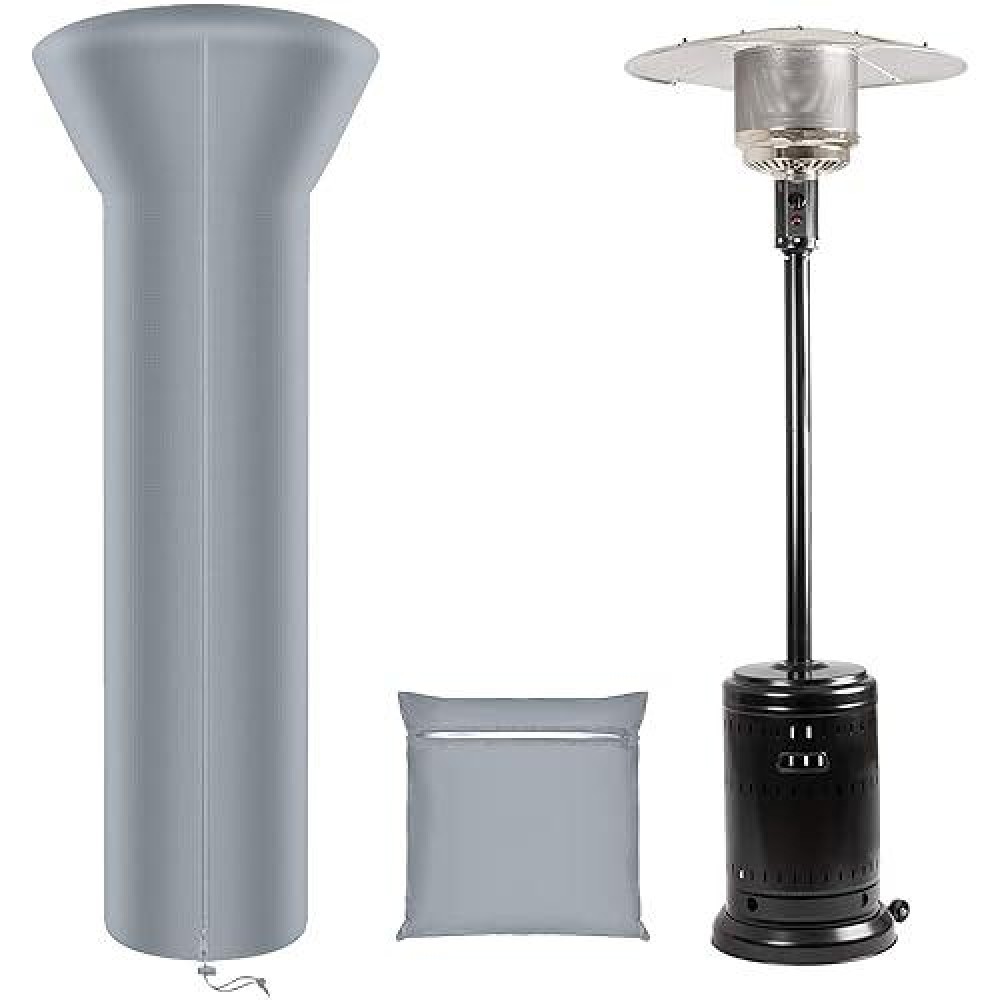 Siruiton Patio Heater Covers With Zipper And Air Vent Waterproof Dustproof Wind-Resistant Uv-Resistant Snow-Resistant (87