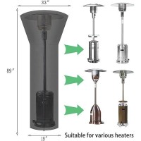 Siruiton Patio Heater Covers With Zipper And Air Vent Waterproof Dustproof Wind-Resistant Uv-Resistant Snow-Resistant (89