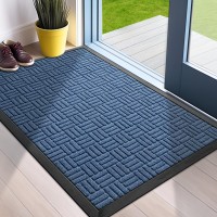 Mibao Front Door Mat Heavy Duty Durable Welcome Mat For Outdoor Indoor Dirt Trapper Waterproof Super Absorbent Door Mat For En