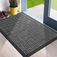 Mibao Front Door Mat Heavy Duty Durable Welcome Mat For Outdoor Indoor Dirt Trapper Waterproof Super Absorbent Door Mat For En